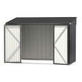 Galvanised Steel Garden Shed 3.05x1.5m Outdoor Storage Workshop - Light Grey