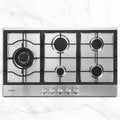 90cm 5 Burner Gas Cooktop with LPG Conversion Kit - Silver