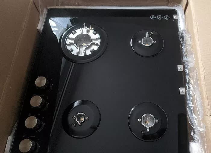 Gas Glass Cooktop 60cm Black - Appliances > Kitchen Appliances > Cooktops & Stoves - Rivercity House & Home Co. (ABN 18 642 972 209) - Affordable Modern Furniture Australia