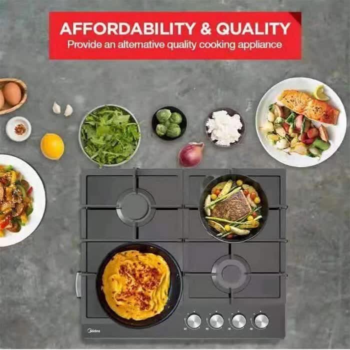 Gas Glass Cooktop 60cm Black - Appliances > Kitchen Appliances > Cooktops & Stoves - Rivercity House & Home Co. (ABN 18 642 972 209) - Affordable Modern Furniture Australia