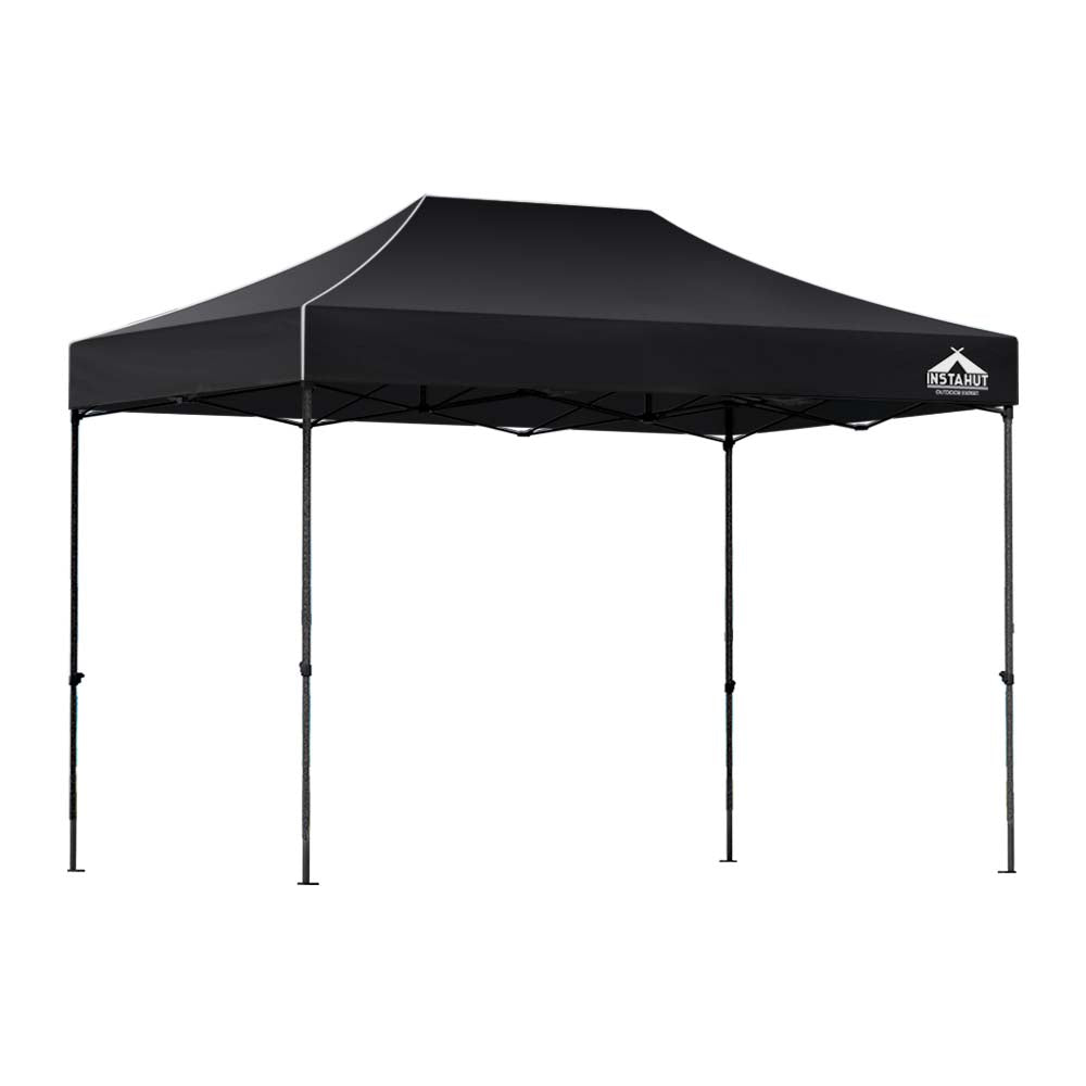 Gazebo Pop Up Marquee 3x4.5m Outdoor Tent Folding Wedding Gazebos Black - Rivercity House & Home Co. (ABN 18 642 972 209) - Affordable Modern Furniture Australia