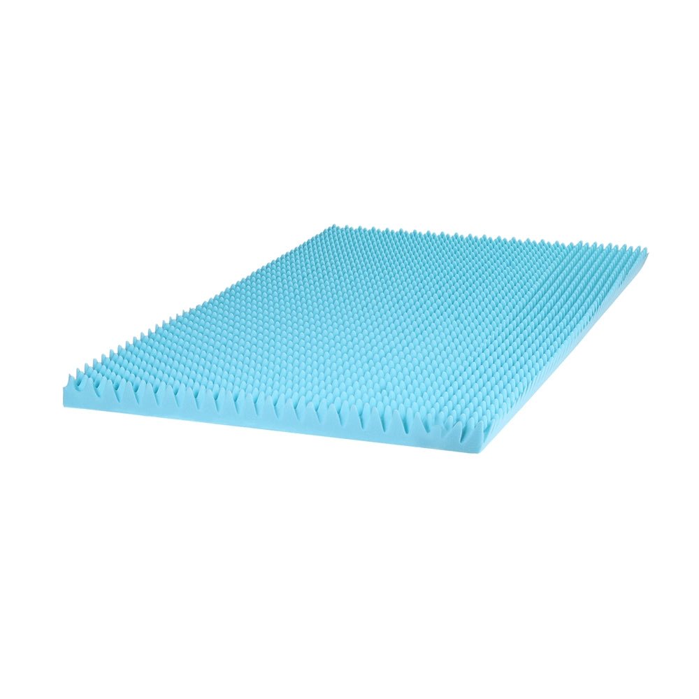 Giselle 8cm Memory Foam Mattress Topper Gel Egg Crate Foam Bamboo King Single - Furniture > Mattresses > Mattress Toppers - Rivercity House & Home Co. (ABN 18 642 972 209) - Affordable Modern Furniture Australia