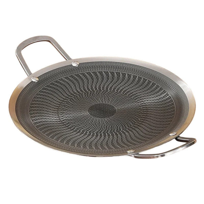 Honeycomb Non - Stick Grill Skewer Plate, 316 Stainless Steel, Portable Barbecue Grill with Handle, Universal Induction Cooktop Compatible, Round Shape, Outdoor Camping BBQ Accessory - Home & Garden > Kitchenware > Skillets & Frying Pans - Rivercity House & Home Co. (ABN 18 642 972 209) - Affordable Modern Furniture Australia