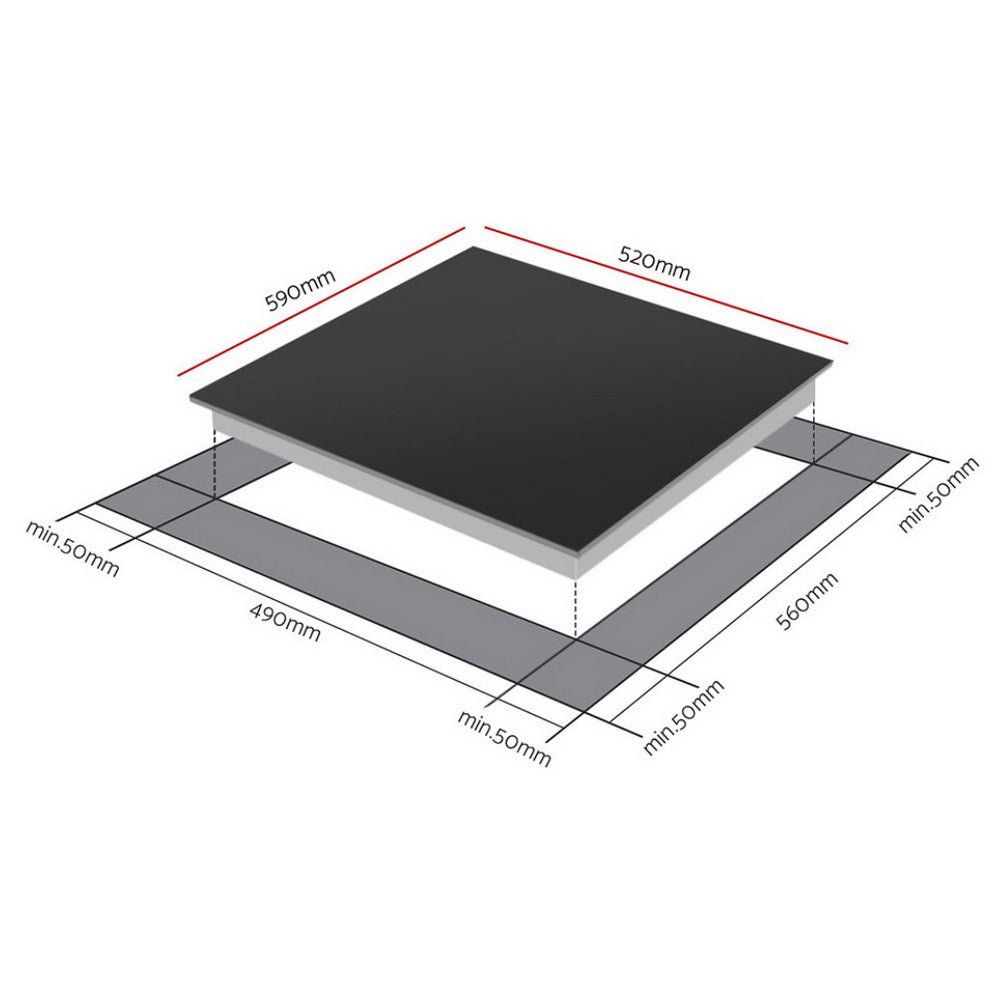 Induction Cooktop 60cm Electric Cooker - Appliances > Kitchen Appliances > Cooktops & Stoves - Rivercity House & Home Co. (ABN 18 642 972 209) - Affordable Modern Furniture Australia