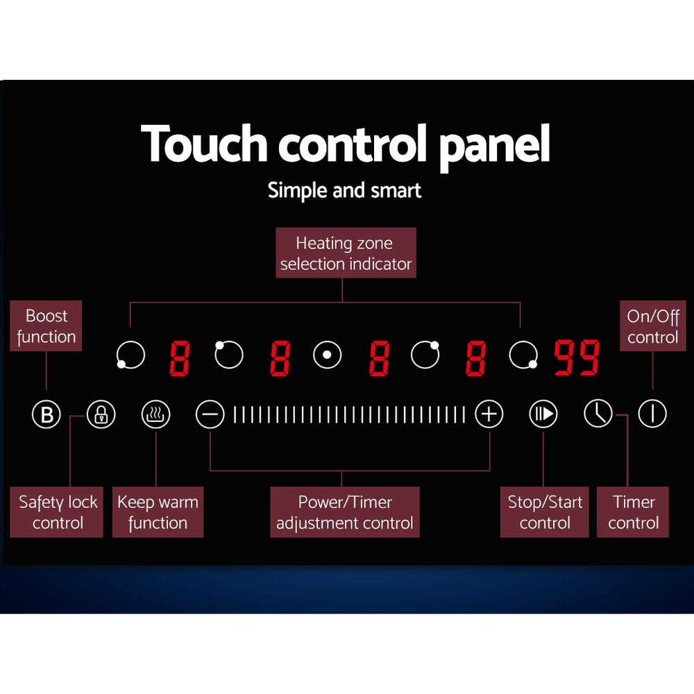 Induction Cooktop 90cm Electric Cooker - Appliances > Kitchen Appliances > Cooktops & Stoves - Rivercity House & Home Co. (ABN 18 642 972 209) - Affordable Modern Furniture Australia