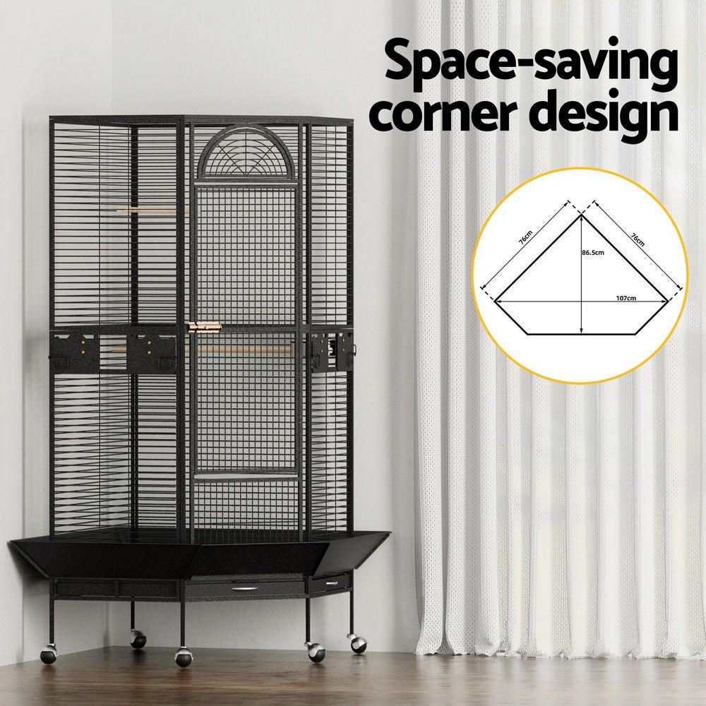i.Pet Bird Cage Large Jumbo Aviary Budgie Perch Cage Parrot Stand Wheels Corner - Pet Care > Bird - Rivercity House & Home Co. (ABN 18 642 972 209) - Affordable Modern Furniture Australia