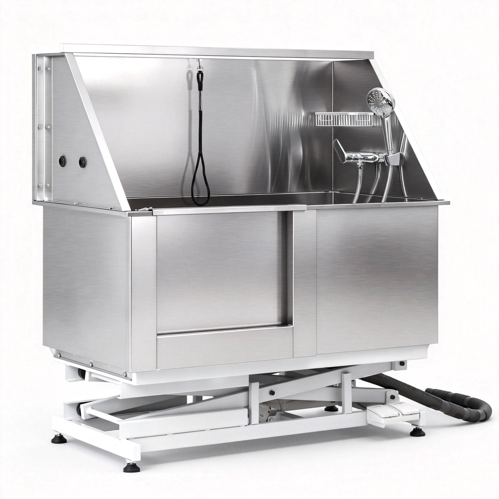 i.Pet Electric Adjustable Height Dog Bath Tub 127cm Stainless Steel - Silver and White - Pet Care > Cleaning & Maintenance > Pet Cleaning Supplies - Rivercity House & Home Co. (ABN 18 642 972 209) - Affordable Modern Furniture Australia