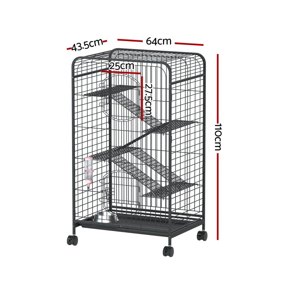 i.Pet Rabbit Cage Indoor Hutch Guinea Pig Bird Ferret Cat Hamster 110cm 4 Level - Pet Care > Coops & Hutches - Rivercity House & Home Co. (ABN 18 642 972 209) - Affordable Modern Furniture Australia