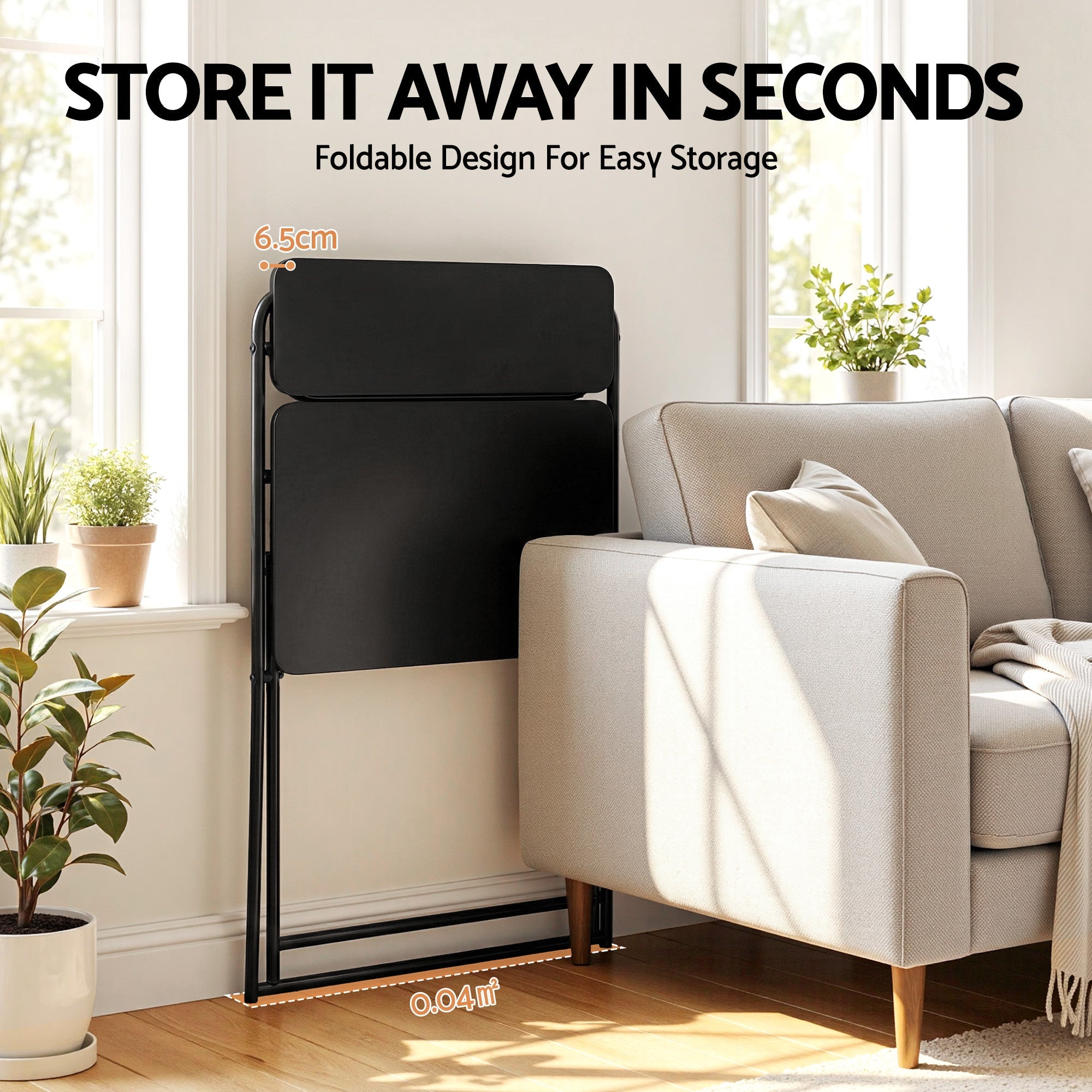 Laptop Desk Foldable Study Desk Home Office Black - Electronics > Computers & Tablets > Desktops & Accessories - Rivercity House & Home Co. (ABN 18 642 972 209) - Affordable Modern Furniture Australia