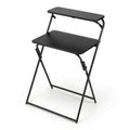 Foldable Laptop Study Desk with Adjustable Top for Home Office - Black