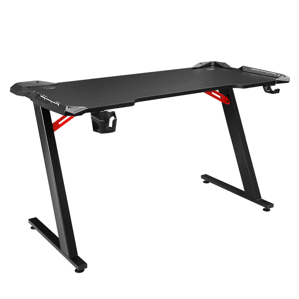 LED Gaming Desk 120CM - Black - Furniture > Office - Rivercity House & Home Co. (ABN 18 642 972 209) - Affordable Modern Furniture Australia