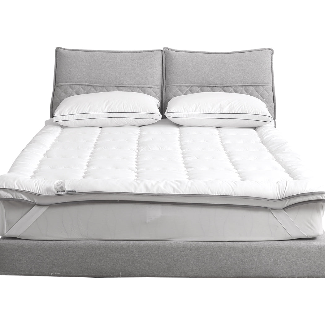 Luxury Double Pillowtop Mattress Topper 4 - 5cm - White - Rivercity House & Home Co. (ABN 18 642 972 209) - Affordable Modern Furniture Australia