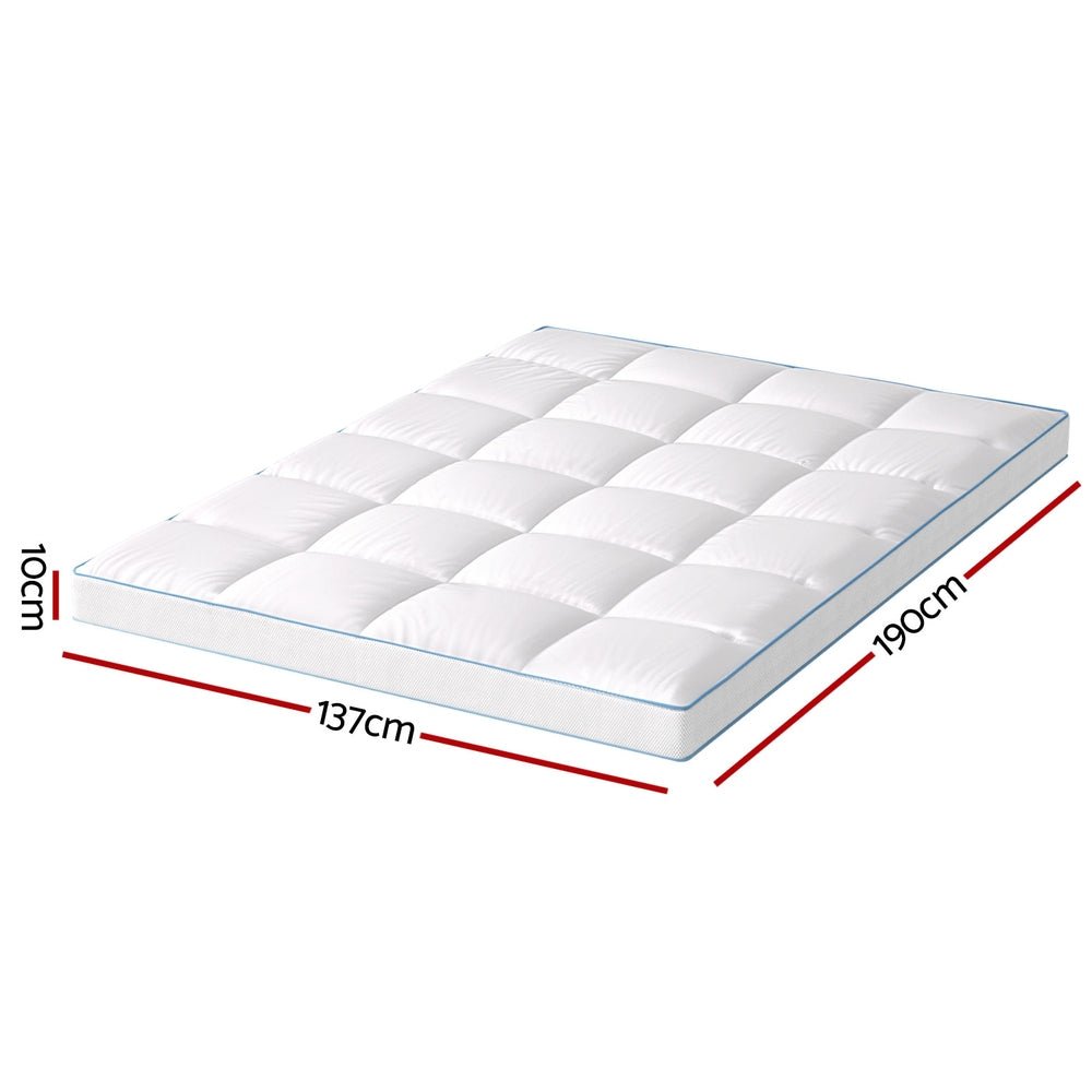 Mattress Topper Pillowtop Bamboo 10cm Double - Furniture > Mattresses > Mattress Toppers - Rivercity House & Home Co. (ABN 18 642 972 209) - Affordable Modern Furniture Australia