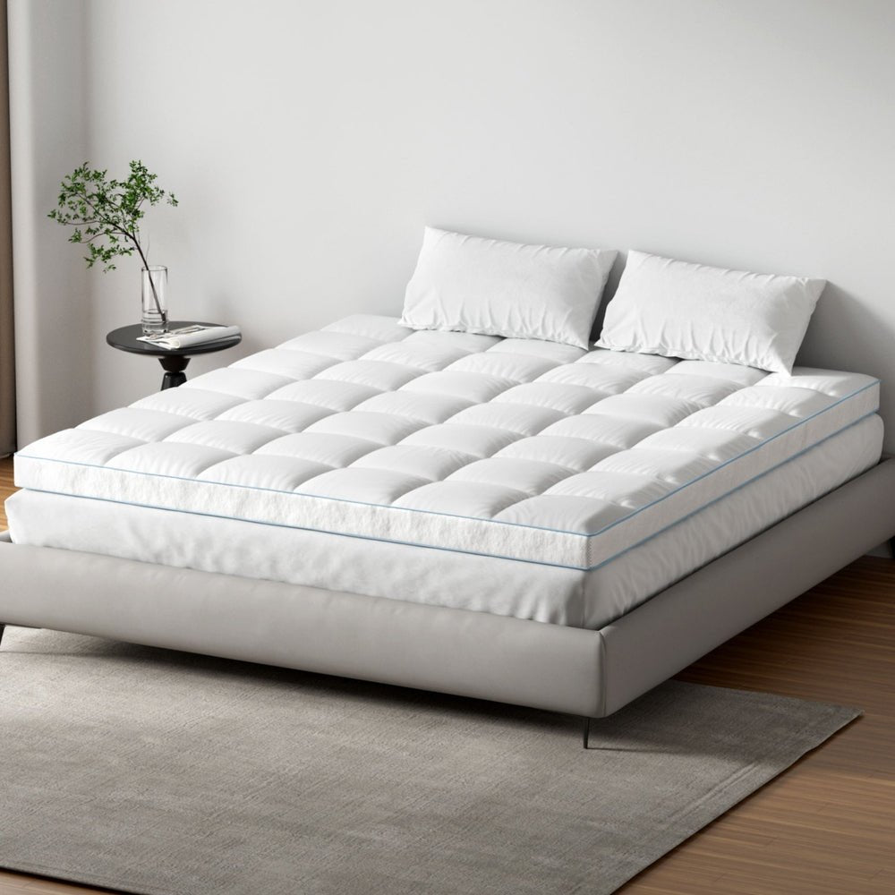 Mattress Topper Pillowtop Bamboo 10cm King - Furniture > Mattresses > Mattress Toppers - Rivercity House & Home Co. (ABN 18 642 972 209) - Affordable Modern Furniture Australia