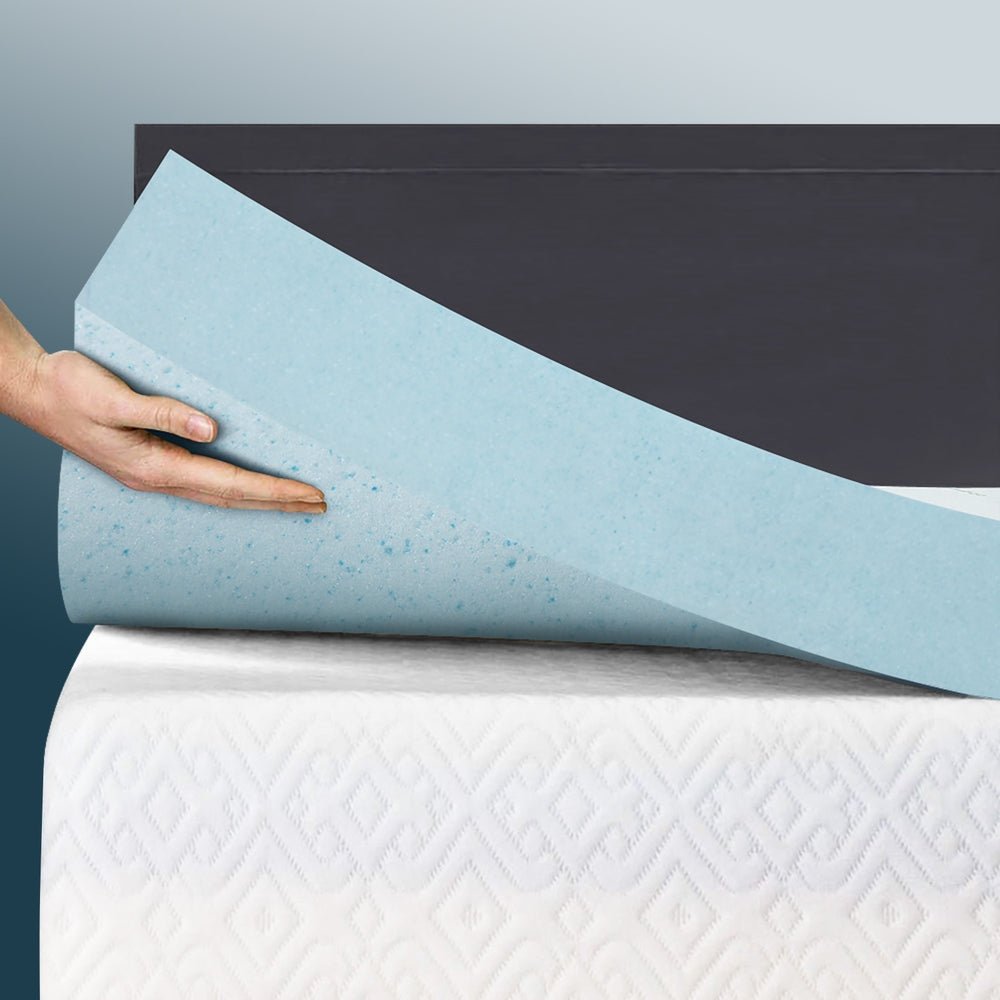 Memory Foam Mattress Topper Cool Gel 5cm King Single - Furniture > Mattresses > Mattress Toppers - Rivercity House & Home Co. (ABN 18 642 972 209) - Affordable Modern Furniture Australia