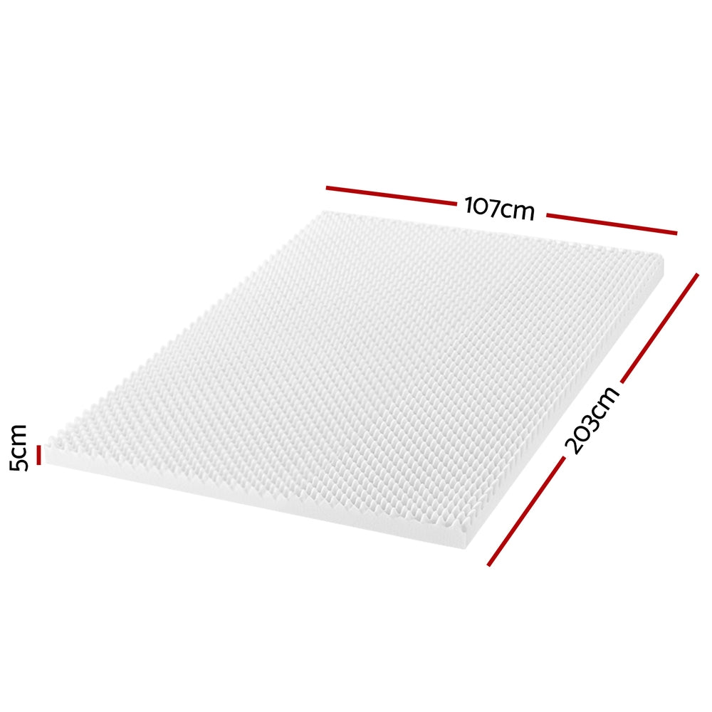Memory Foam Mattress Topper Egg Crate 5cm King Single - Furniture > Mattresses > Mattress Toppers - Rivercity House & Home Co. (ABN 18 642 972 209) - Affordable Modern Furniture Australia