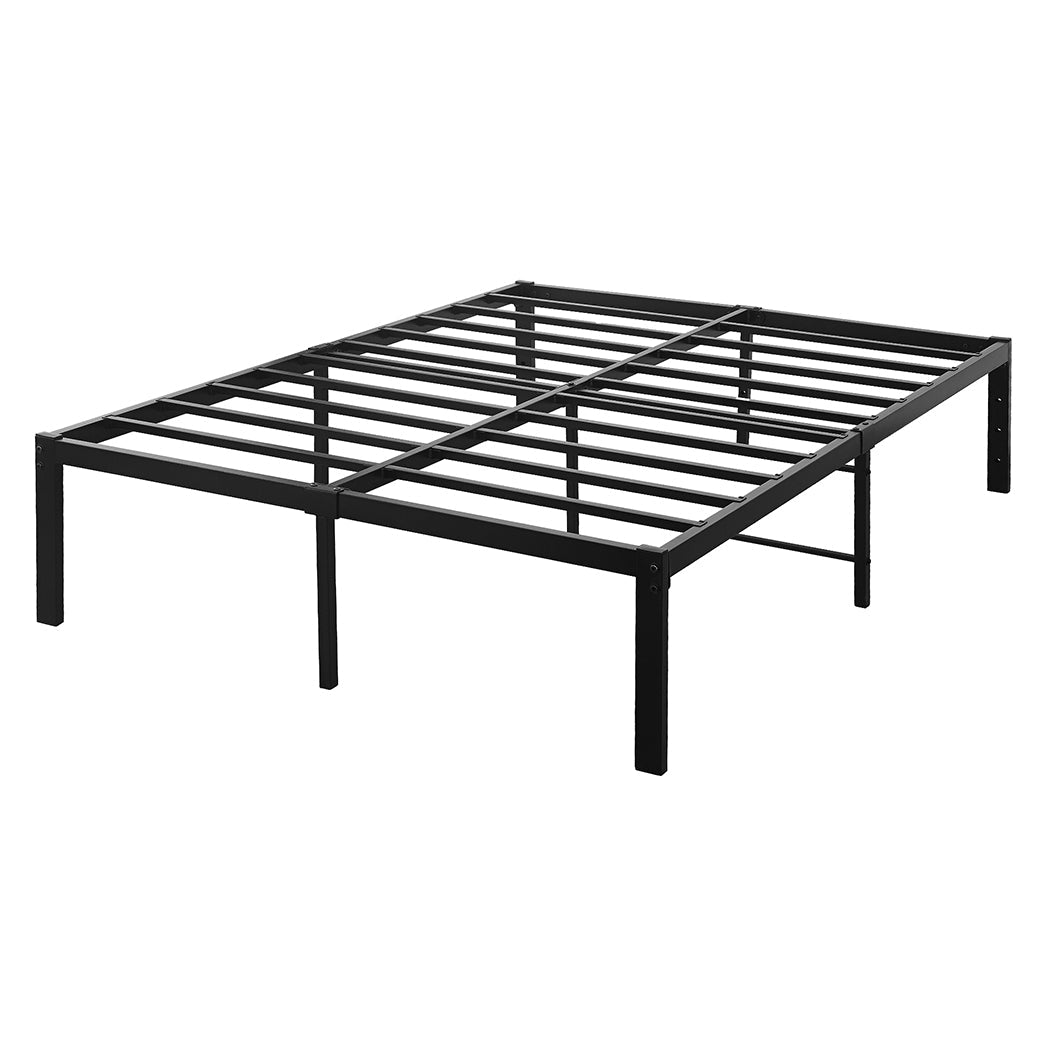 Metal Bed Frame Heavy Duty Storage Space - Rivercity House & Home Co. (ABN 18 642 972 209) - Affordable Modern Furniture Australia