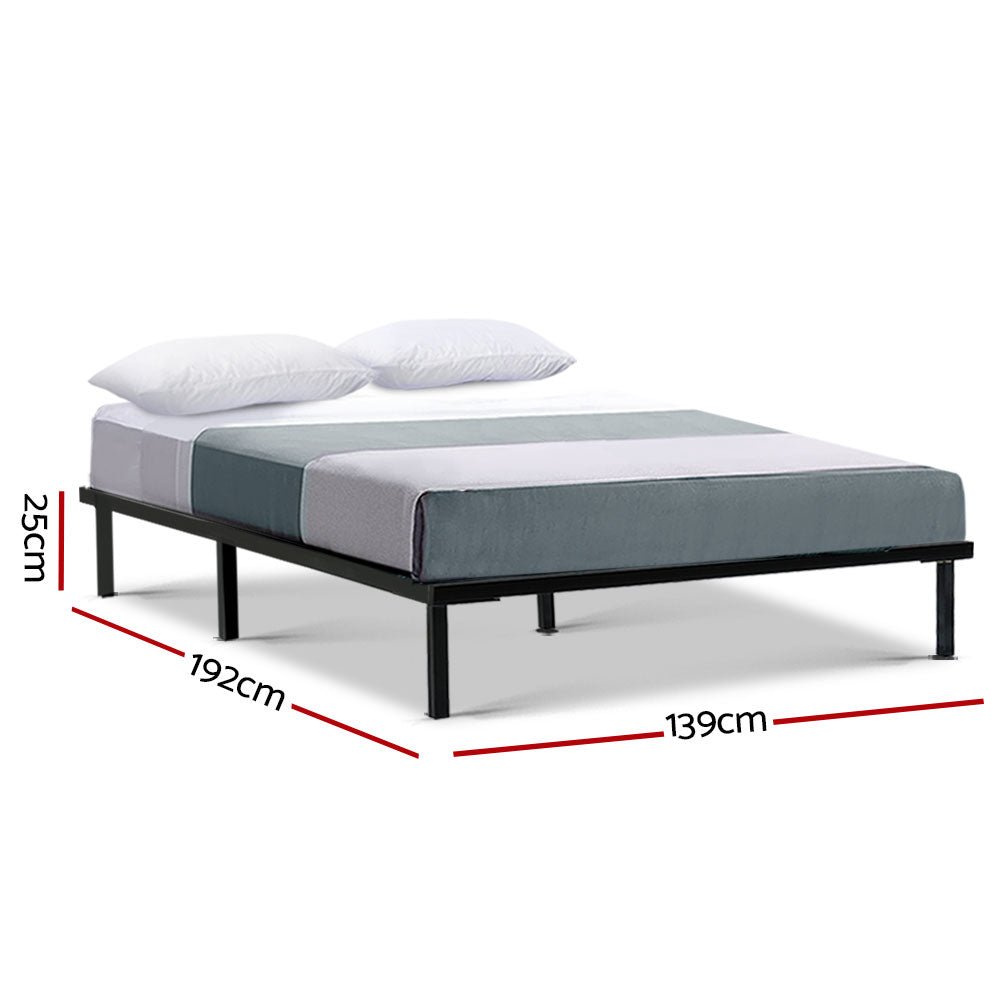 Metal Double Bed Frame - Rivercity House & Home Co. (ABN 18 642 972 209) - Affordable Modern Furniture Australia