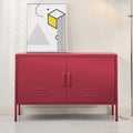 Metal Locker Style Buffet Sideboard Storage Cabinet - Pink
