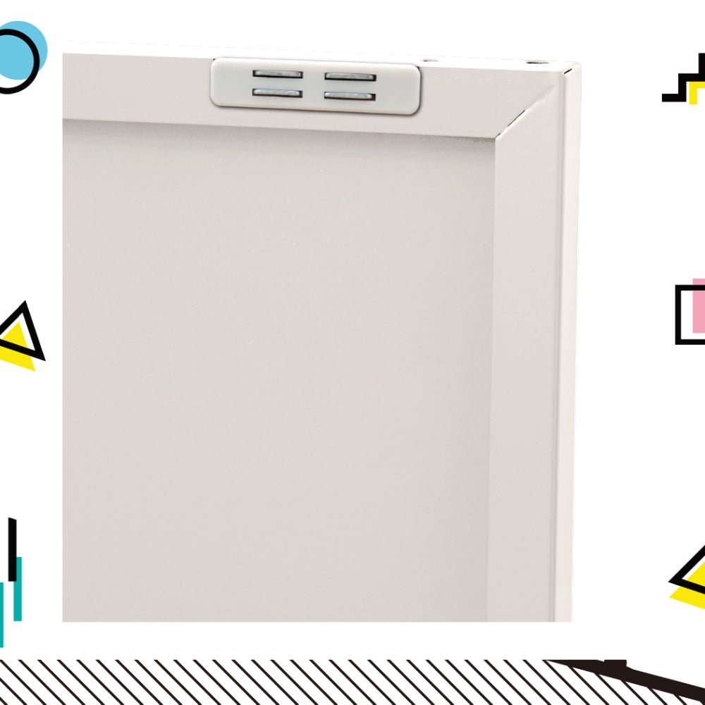 Metal Locker Style Buffet Sideboard Storage Cabinet - White - Furniture > Living Room - Rivercity House & Home Co. (ABN 18 642 972 209) - Affordable Modern Furniture Australia