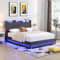 Mitchell King LED Gas Lift Storage Bed – Grey