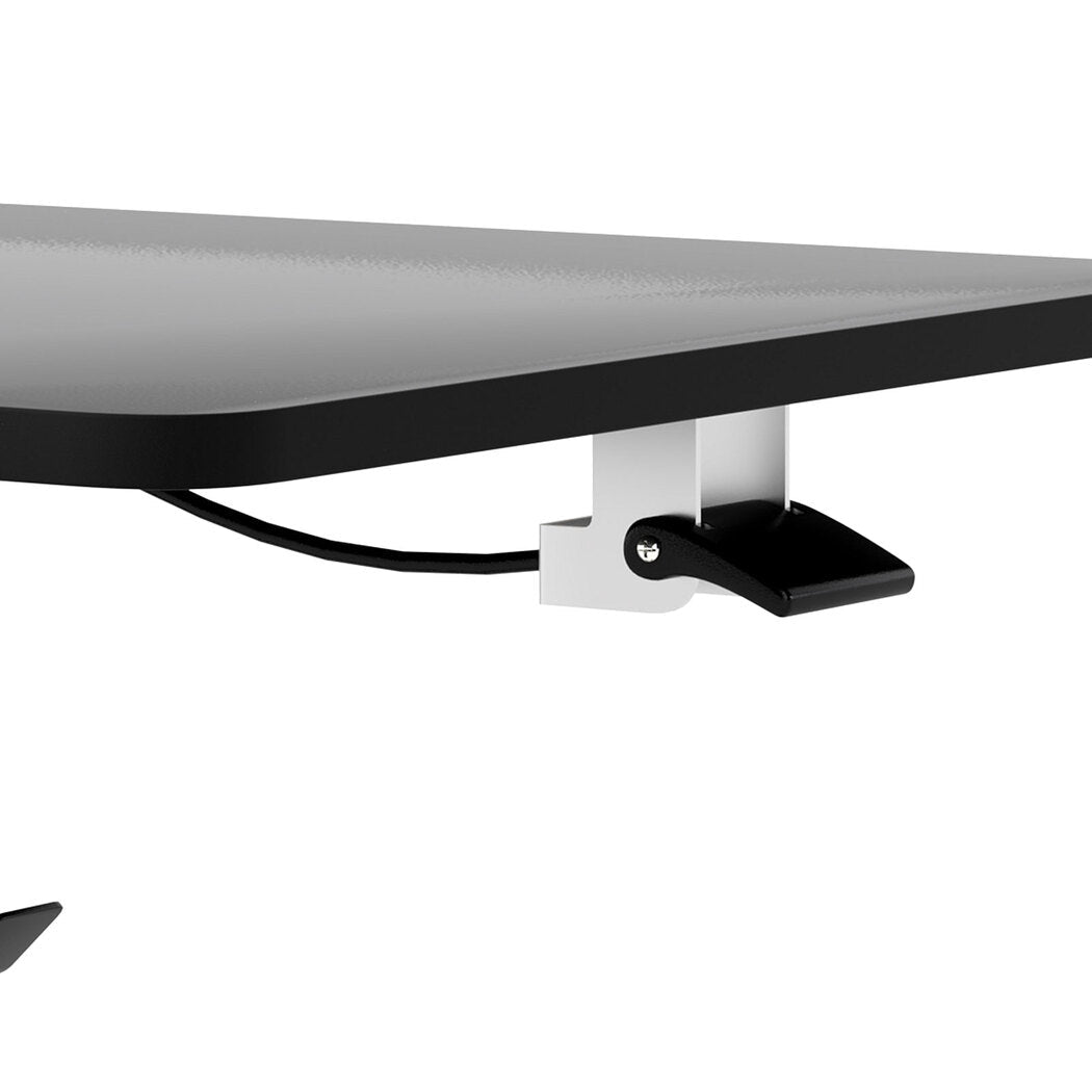 Mobile Adjustable Height Standing Desk with Wheels and Lock - Black - Rivercity House & Home Co. (ABN 18 642 972 209) - Affordable Modern Furniture Australia