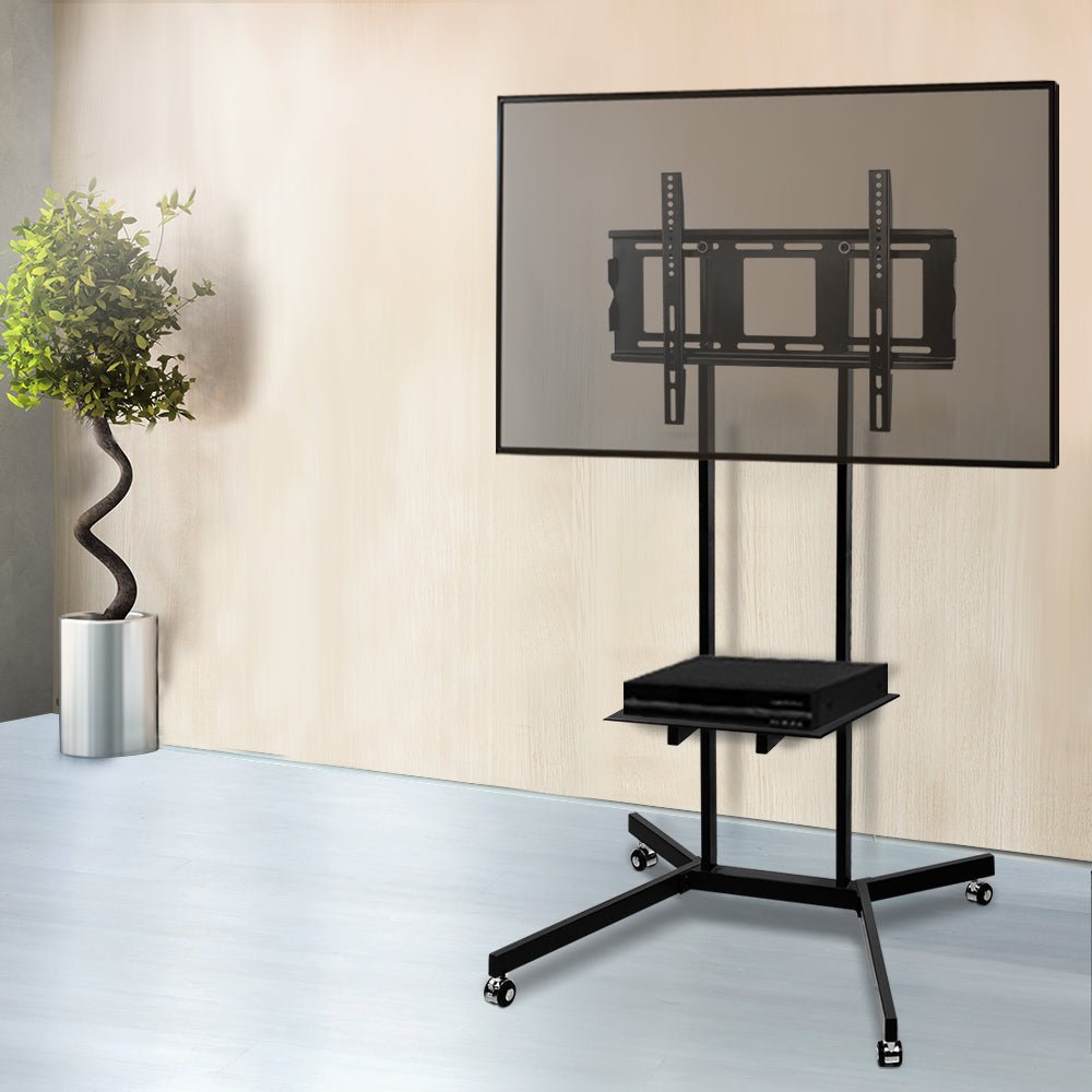 Mobile TV Stand for 32" - 65" TVs Mount Bracket Portable Shelf Trolley Cart - Furniture > Living Room > TV Units - Rivercity House & Home Co. (ABN 18 642 972 209) - Affordable Modern Furniture Australia