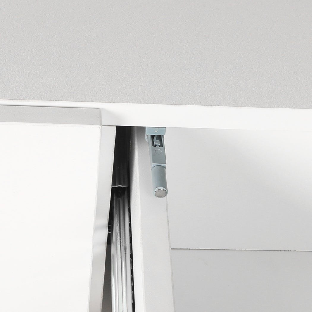 Modern Buffet Sideboard Storage Cabinet with Drawers and Shelves - White - Rivercity House & Home Co. (ABN 18 642 972 209) - Affordable Modern Furniture Australia