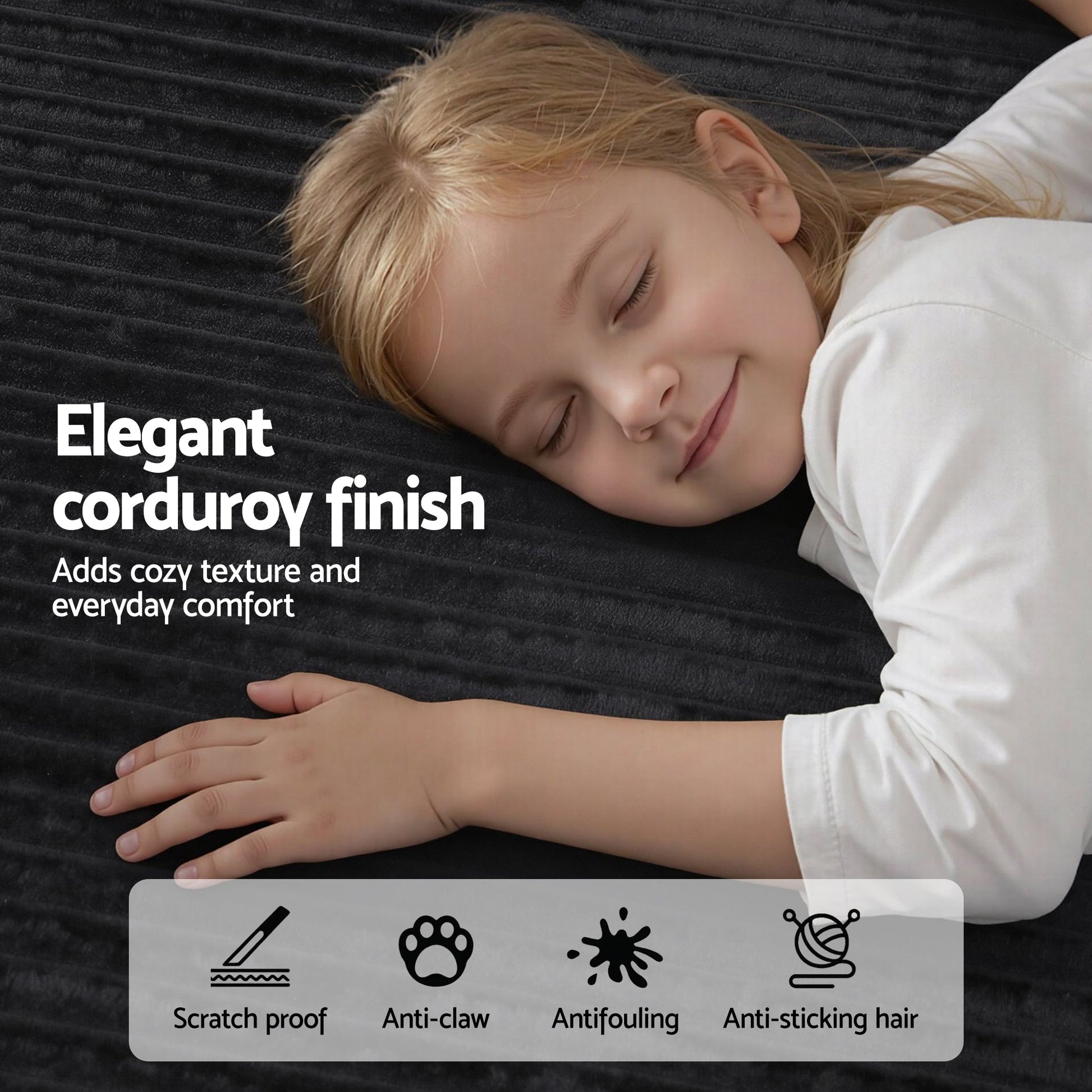 Modular Sectional Sofa Bed Convertible L - Shaped Couch with Deep Seat for Living Room - Furniture > Sofas > Sofas & Sofa Beds - Rivercity House & Home Co. (ABN 18 642 972 209) - Affordable Modern Furniture Australia