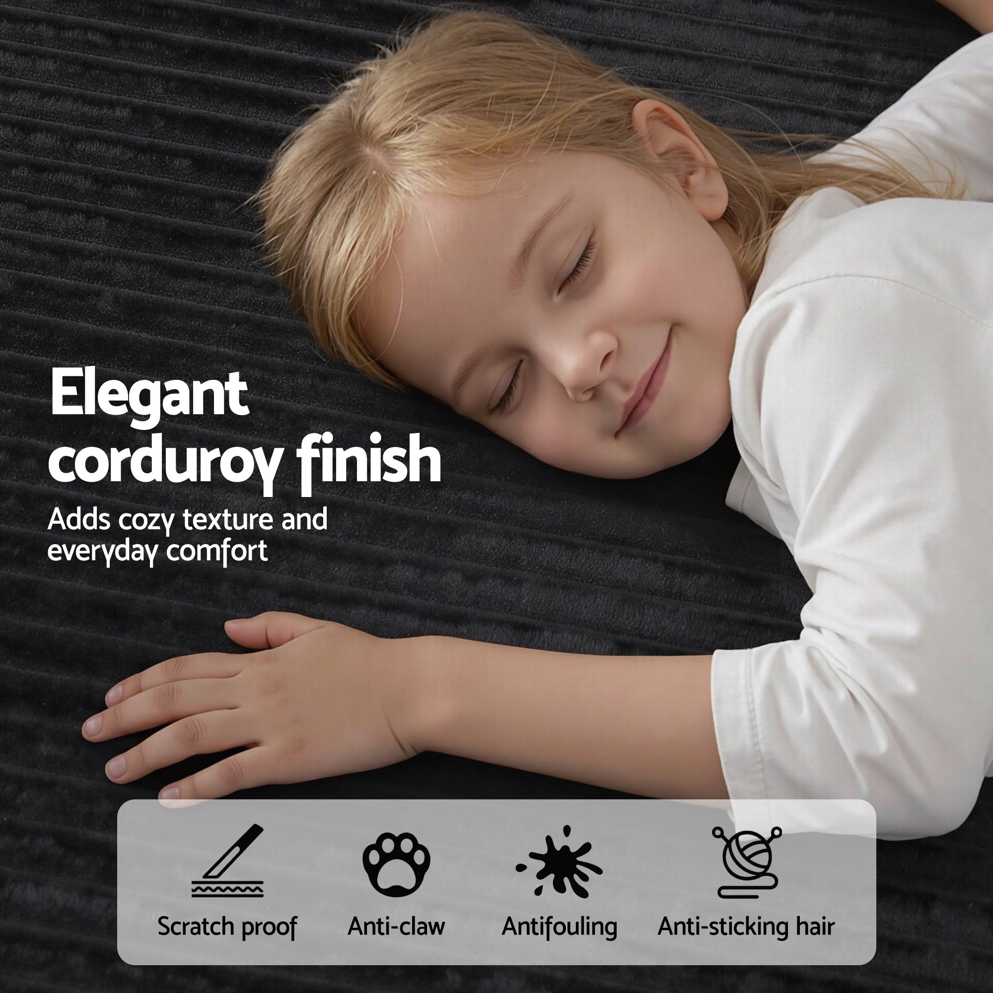 Modular Sectional Sofa Bed Convertible L - Shaped Couch with Deep Seat for Living Room - Furniture > Sofas > Sofas & Sofa Beds - Rivercity House & Home Co. (ABN 18 642 972 209) - Affordable Modern Furniture Australia