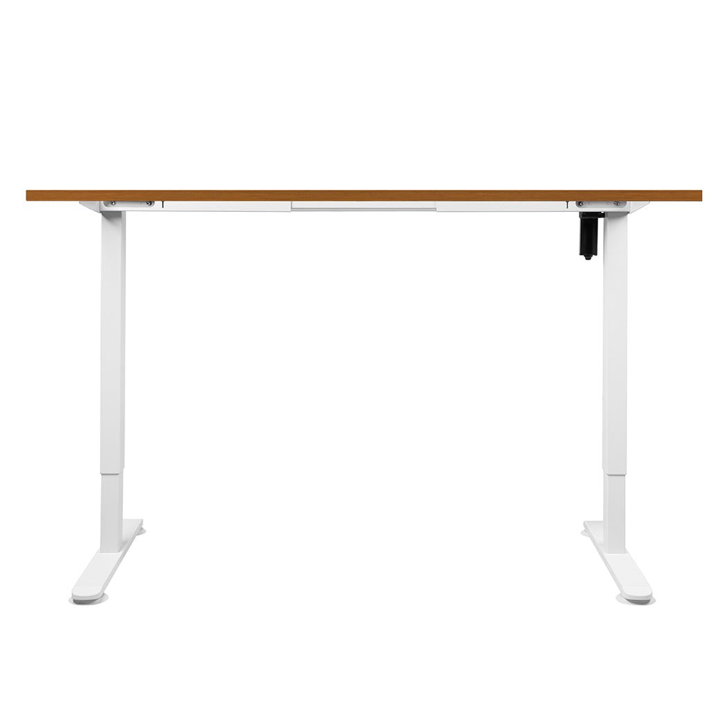 Motorised Standing Desk 120cm Height Adjustable with Natural Top - Natural - Rivercity House & Home Co. (ABN 18 642 972 209) - Affordable Modern Furniture Australia