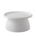Mushroom Style Round Coffee Table 71CM - White