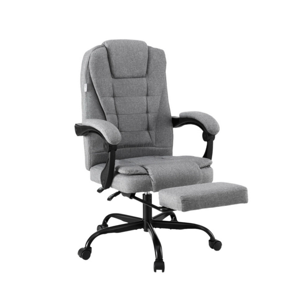 Office Chair Executive Fabric Seat Racing Computer Desk Chairs Footrest - Furniture > Office > Office & Desk Chairs - Rivercity House & Home Co. (ABN 18 642 972 209) - Affordable Modern Furniture Australia