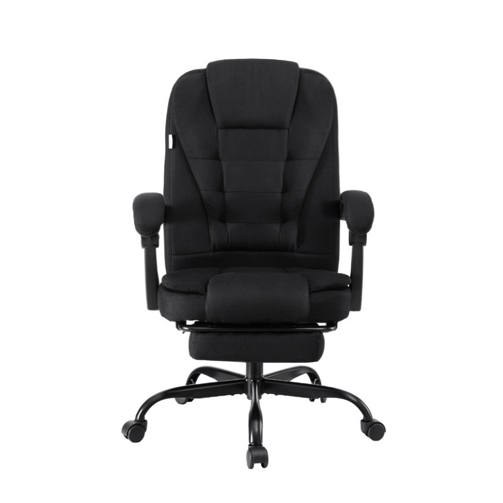 Office Chair Executive Fabric Seat Racing Computer Desk Chairs Footrest - Furniture > Office > Office & Desk Chairs - Rivercity House & Home Co. (ABN 18 642 972 209) - Affordable Modern Furniture Australia
