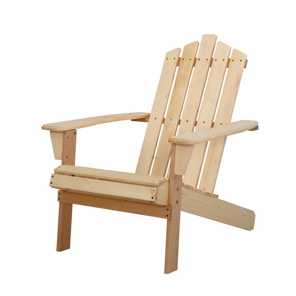 Outdoor Adirondack Style Chair (Light Wood) - Furniture - Rivercity House & Home Co. (ABN 18 642 972 209) - Affordable Modern Furniture Australia