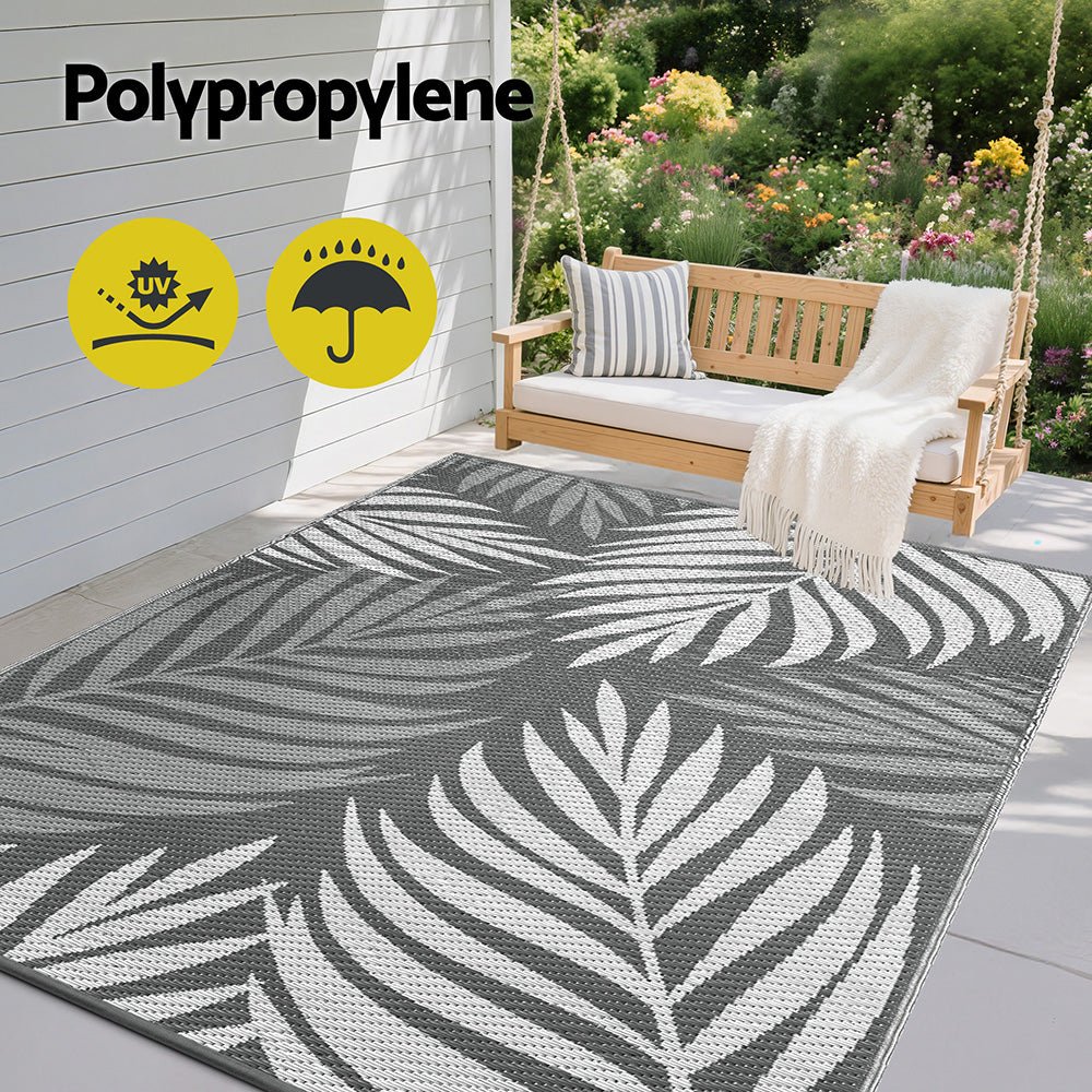 Outdoor Rugs 152x244cm Large Carpet Reversible Area Mat PP Dual - Sided Patio Rug Leaf - Home & Garden > Rugs > Outdoor Rugs - Rivercity House & Home Co. (ABN 18 642 972 209) - Affordable Modern Furniture Australia