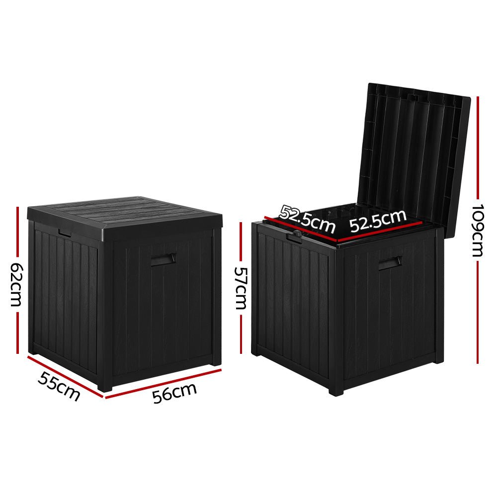 Outdoor Storage Box 195L Black - Furniture > Outdoor - Rivercity House & Home Co. (ABN 18 642 972 209) - Affordable Modern Furniture Australia