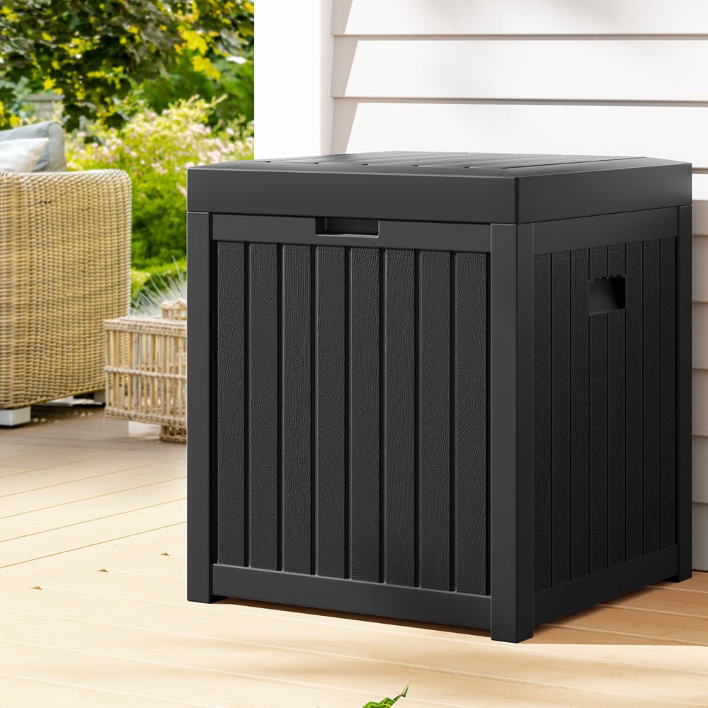 Outdoor Storage Box 195L Black - Furniture > Outdoor - Rivercity House & Home Co. (ABN 18 642 972 209) - Affordable Modern Furniture Australia