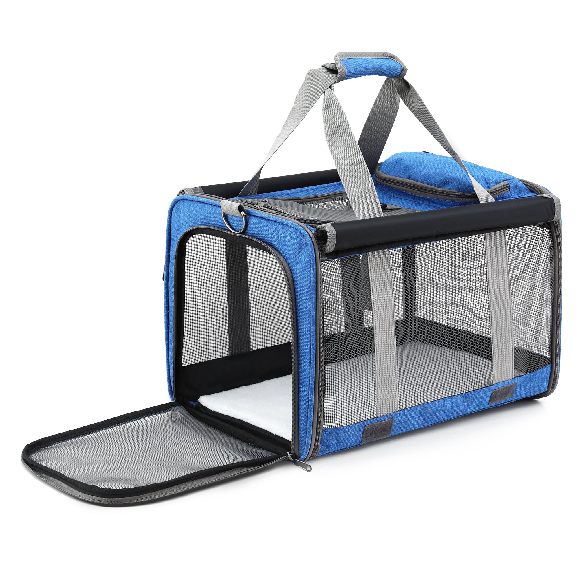 Pet Carrier Bag Foldable Dog Cat Durable Crate Travel Cage Portable Car Kennel Blue - Pet Care > Dog Supplies > Dog Carriers & Crates - Rivercity House & Home Co. (ABN 18 642 972 209) - Affordable Modern Furniture Australia