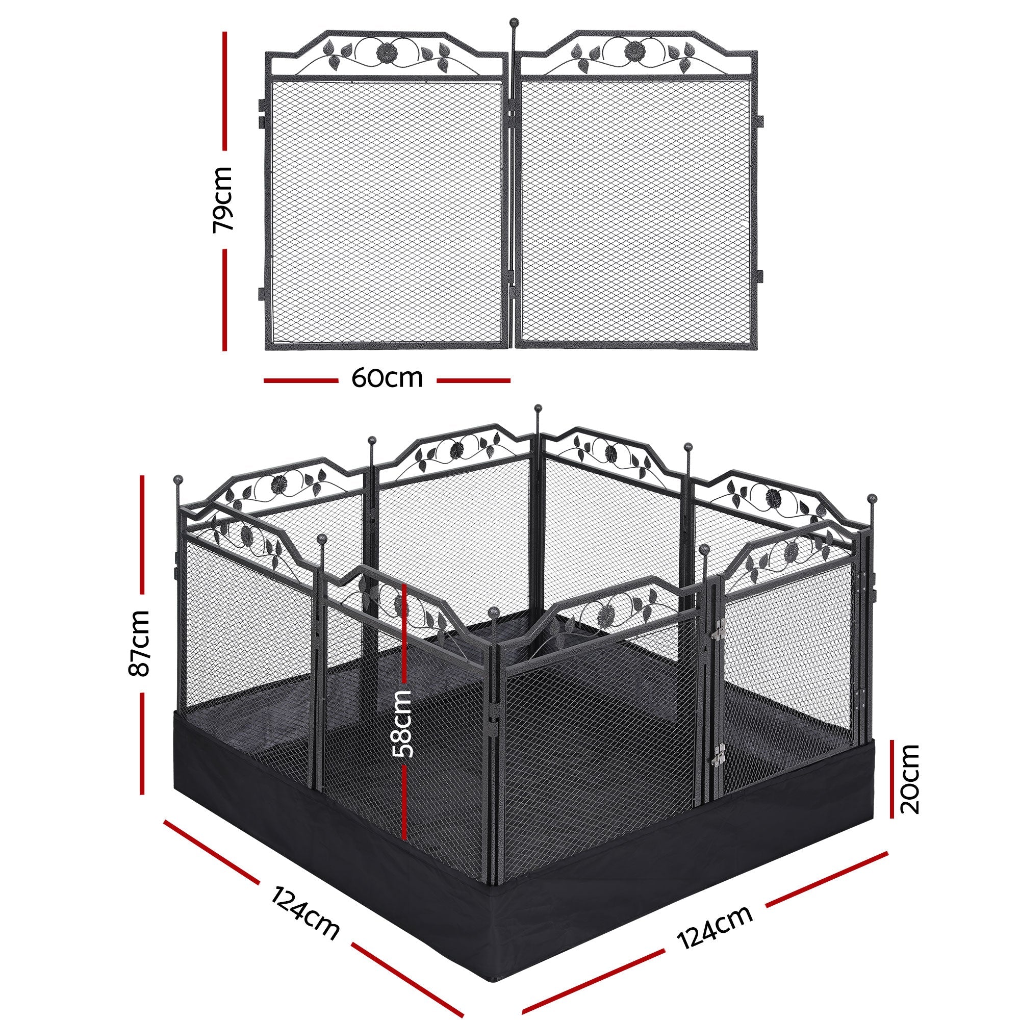 Pet Dog Playpen Heavy - Duty Enclosure Multi - Configuration Indoor Outdoor Black - Pet Care > Dog Supplies > Dog Playpens & Gates - Rivercity House & Home Co. (ABN 18 642 972 209) - Affordable Modern Furniture Australia