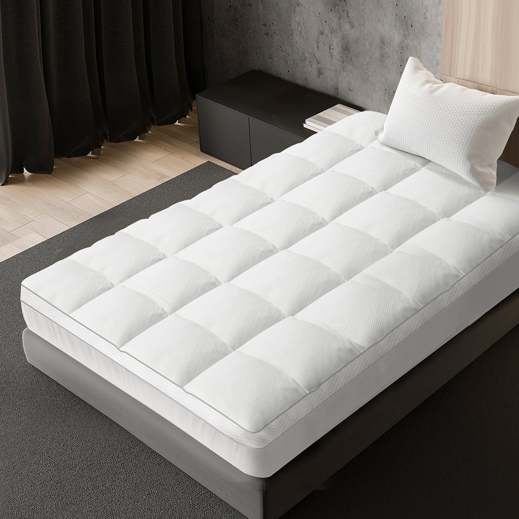 Pillowtop Mattress Topper 5cm Thickness - White - Rivercity House & Home Co. (ABN 18 642 972 209) - Affordable Modern Furniture Australia