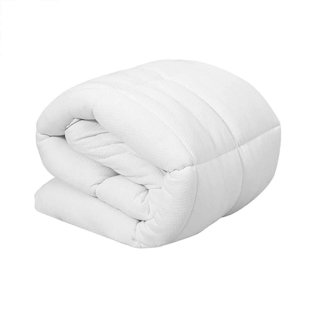 Pillowtop Mattress Topper 5cm Thickness - White - Rivercity House & Home Co. (ABN 18 642 972 209) - Affordable Modern Furniture Australia