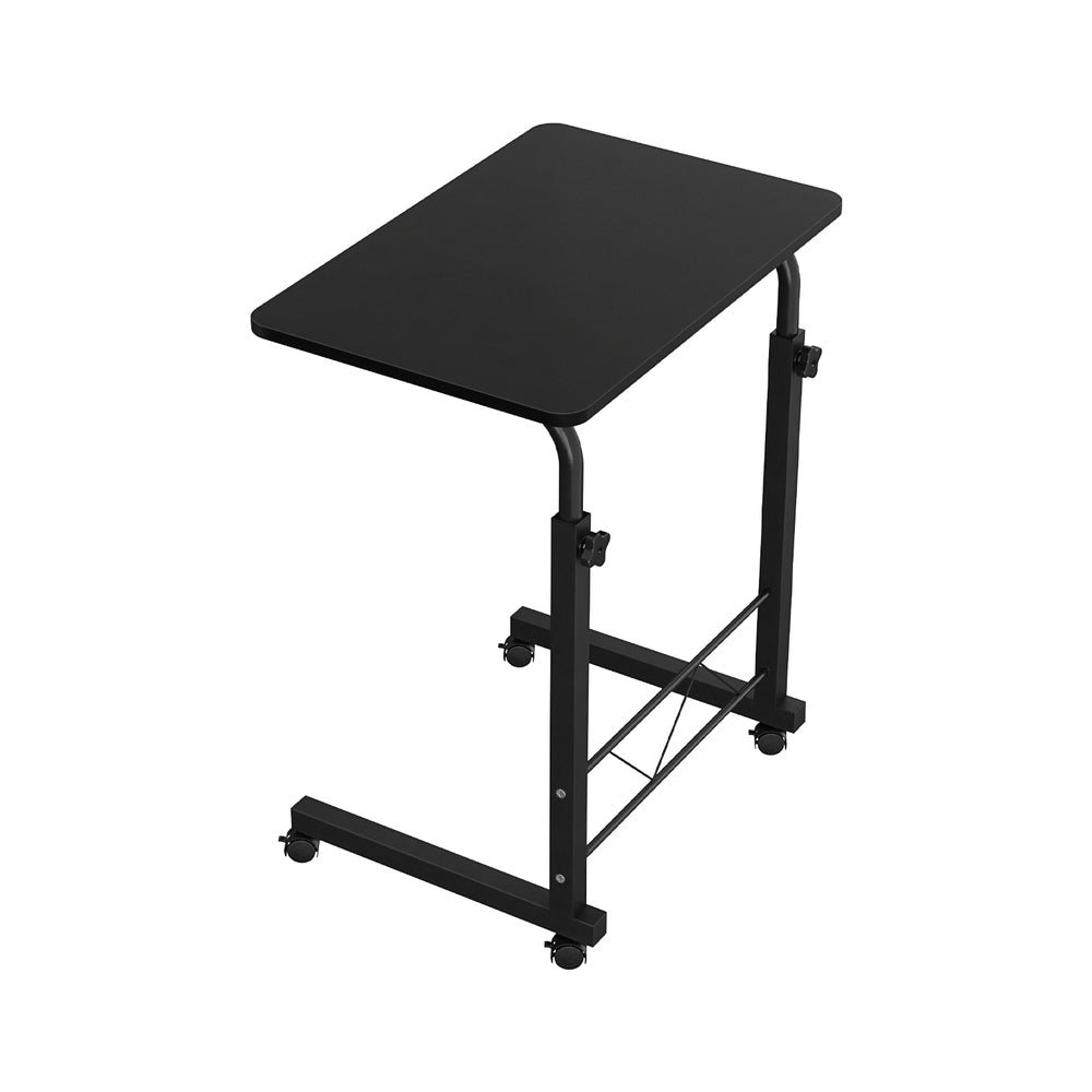 Portable Side Table Desk With Wheels (Dark) - Rivercity House & Home Co. (ABN 18 642 972 209) - Affordable Modern Furniture Australia