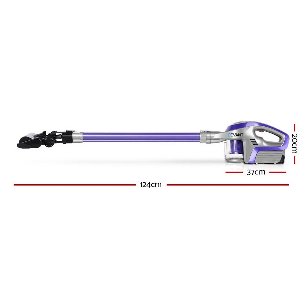 Premium Cordless 150W Handstick Vacuum Cleaner - Purple and Grey - Rivercity House & Home Co. (ABN 18 642 972 209) - Affordable Modern Furniture Australia