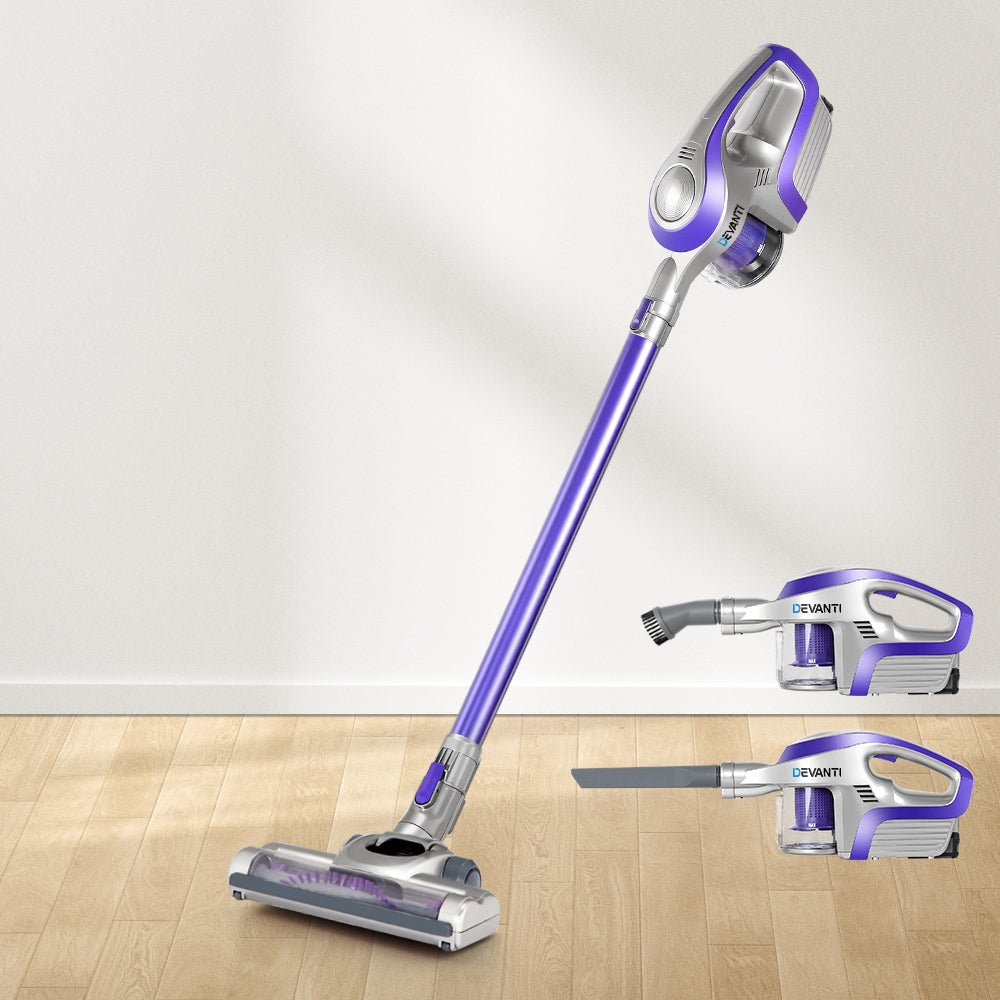 Premium Cordless Stick Vacuum Cleaner - Purple & Grey - Rivercity House & Home Co. (ABN 18 642 972 209) - Affordable Modern Furniture Australia