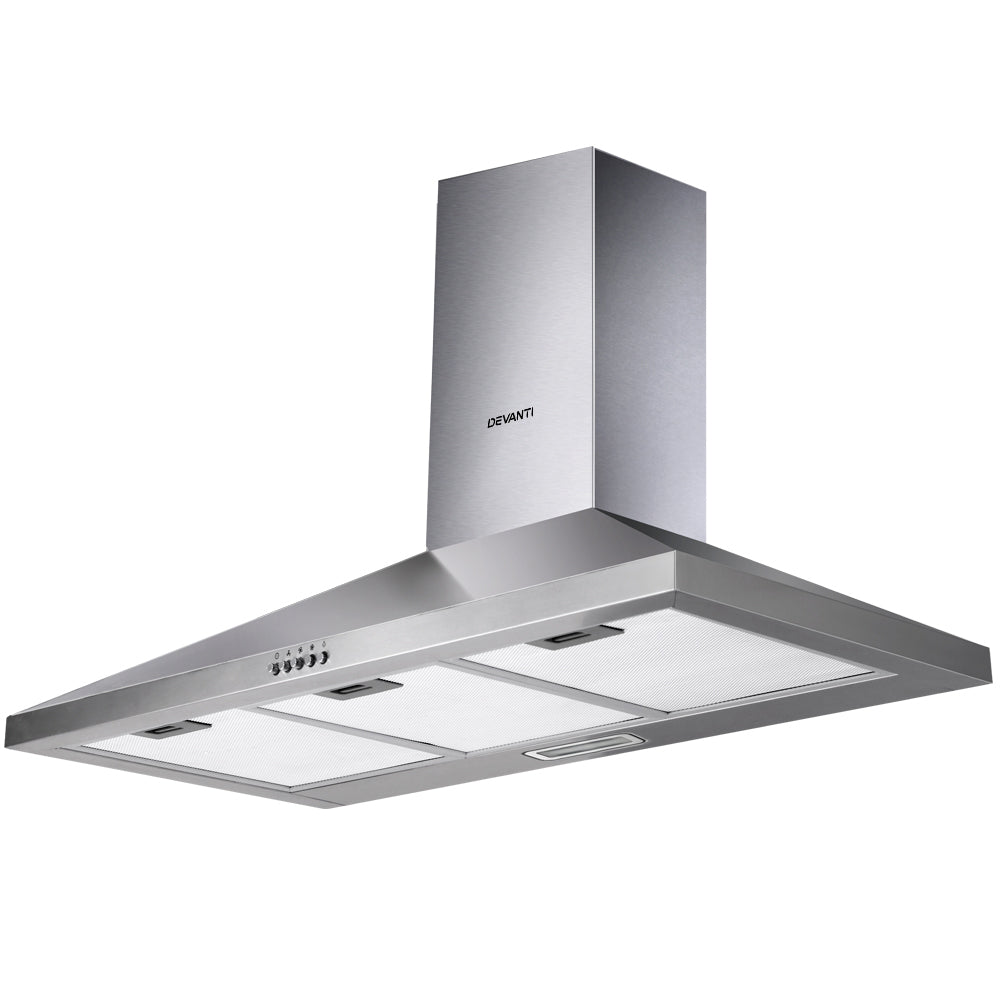 Premium Range Hood 90cm 900mm Kitchen Canopy Stainless Steel Rangehood Wall Mount - Rivercity House & Home Co. (ABN 18 642 972 209) - Affordable Modern Furniture Australia