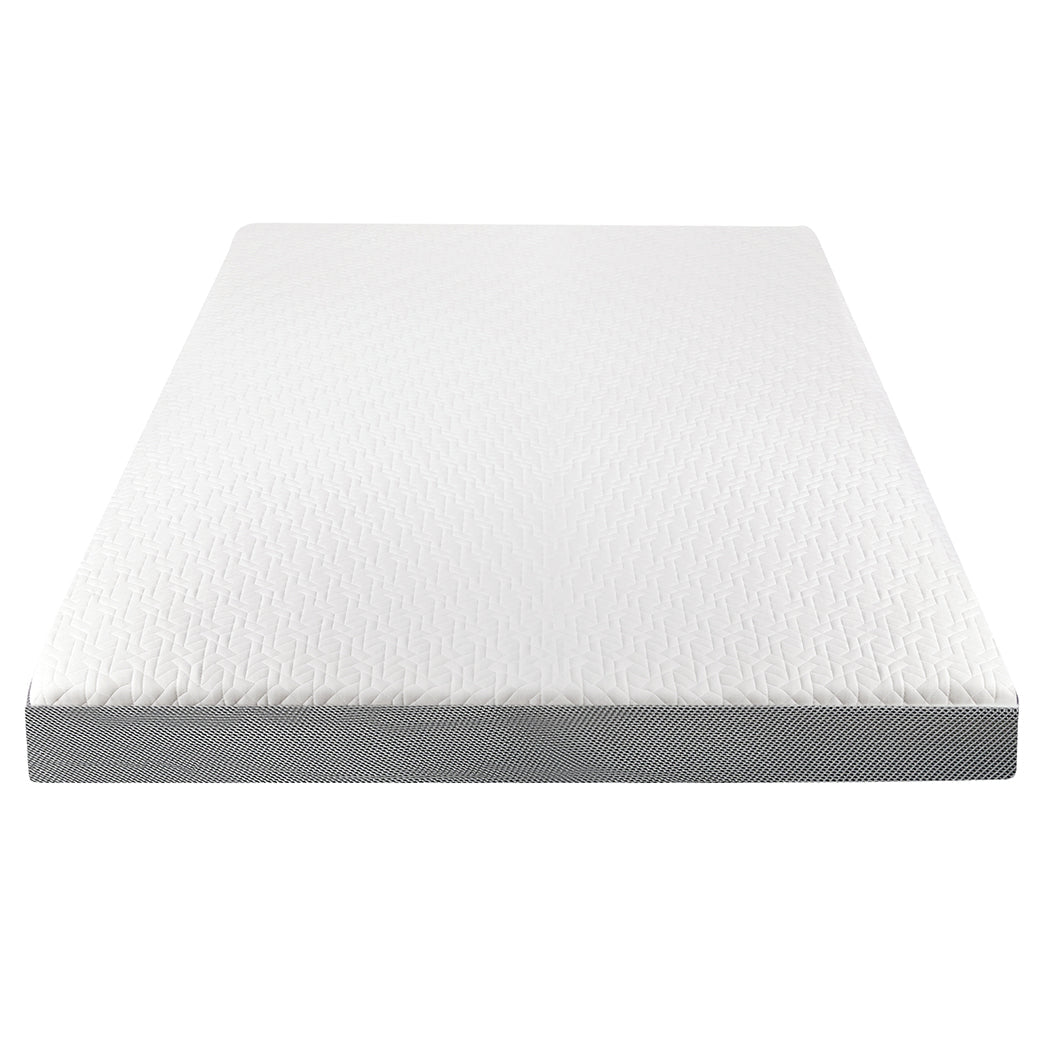 Queen Memory Foam Mattress Topper All Season with Anti - Slip - White and Grey - Rivercity House & Home Co. (ABN 18 642 972 209) - Affordable Modern Furniture Australia