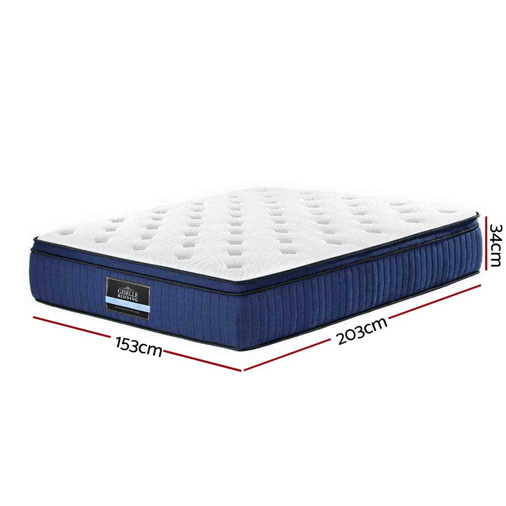Queen Size | Franky Euro Top Cool Gel Pocket Spring Mattress (Medium Firm) - Rivercity House & Home Co. (ABN 18 642 972 209) - Affordable Modern Furniture Australia