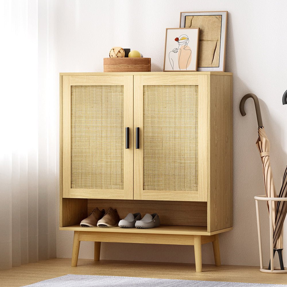 Rattan Shoe Cabinet Storage Rack with Shelf - Furniture - Rivercity House & Home Co. (ABN 18 642 972 209) - Affordable Modern Furniture Australia