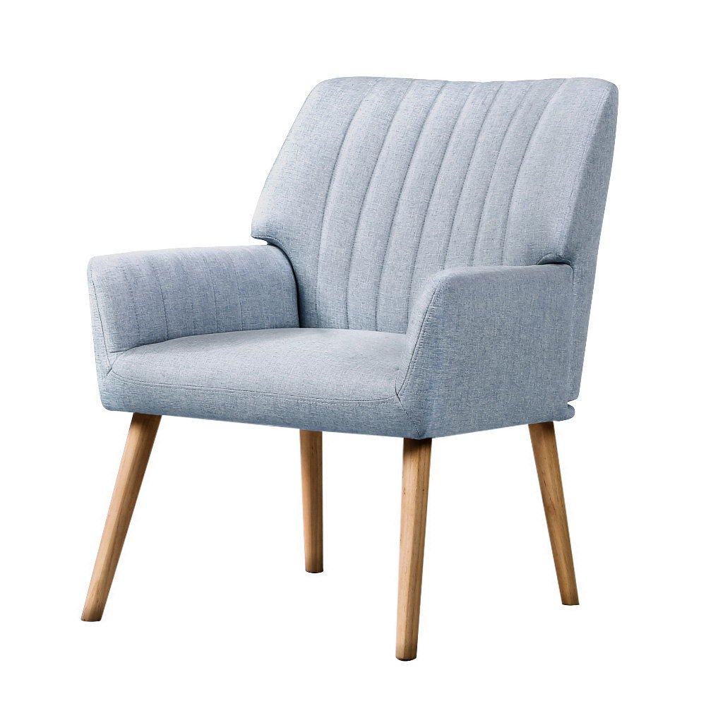 Sebastian Accent Armchair - Grey - Furniture > Living Room - Rivercity House & Home Co. (ABN 18 642 972 209) - Affordable Modern Furniture Australia